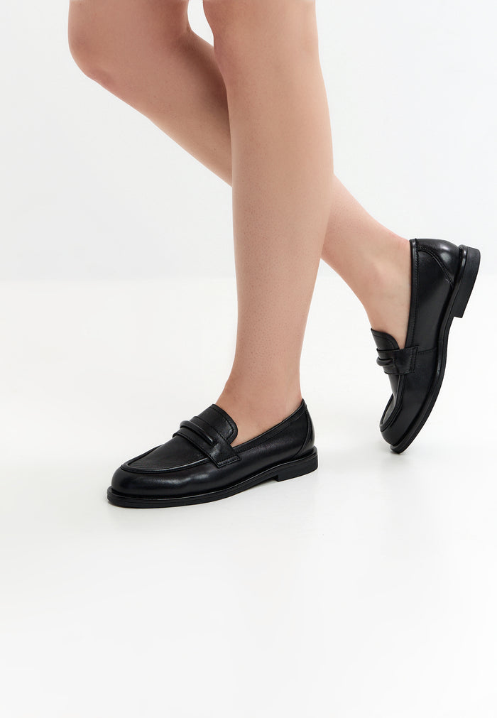 Classic Penny Loafers – Black