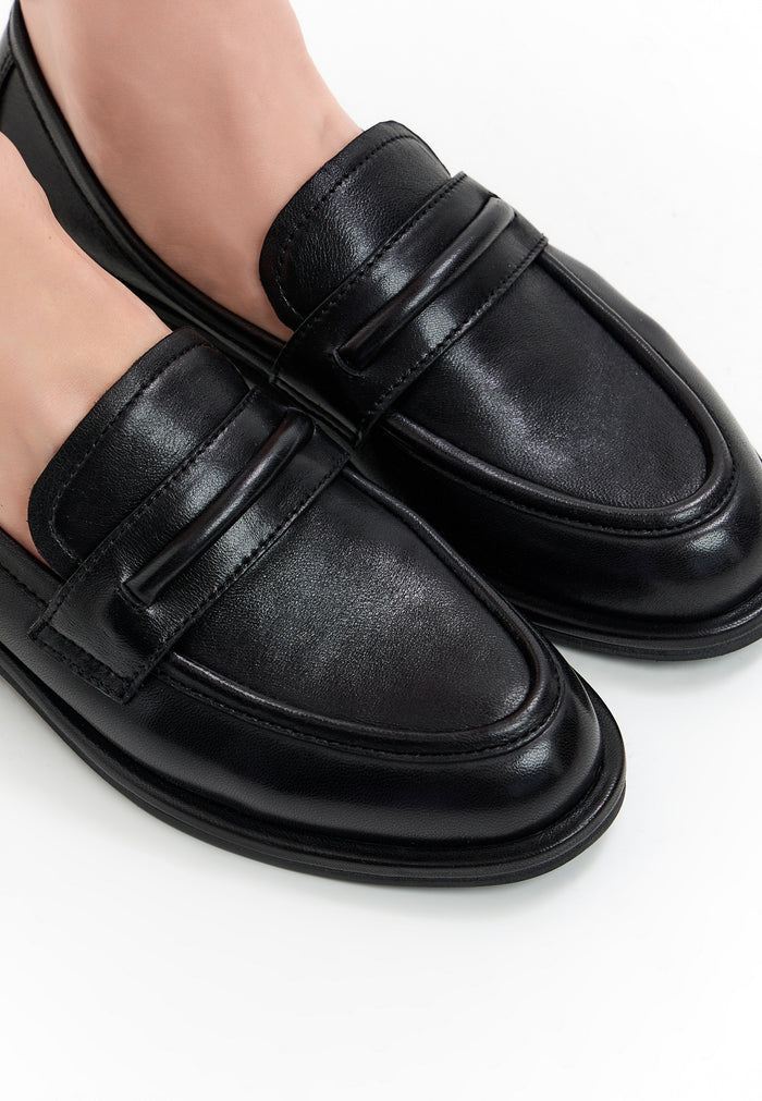 Classic Penny Loafers – Black