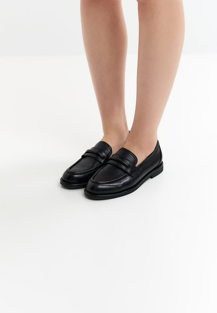 Classic Penny Loafers – Black