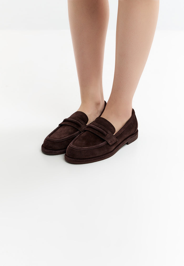 Classic Penny Loafers – Suede Brown