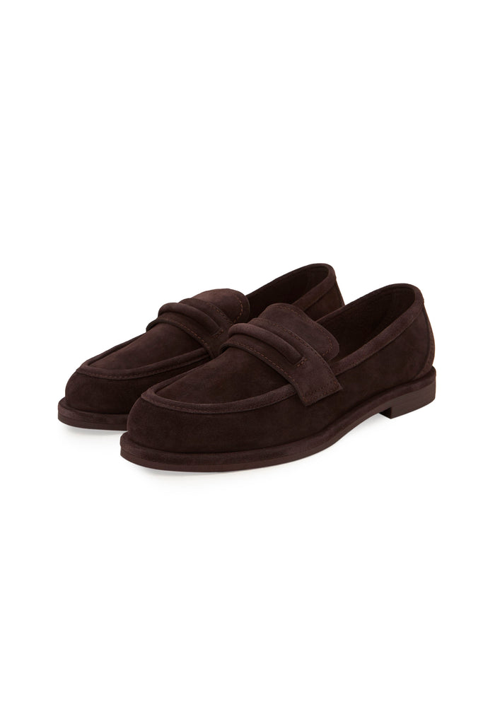 Classic Penny Loafers – Suede Brown