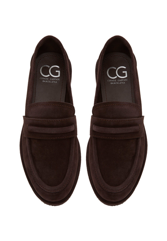 Classic Penny Loafers – Suede Brown
