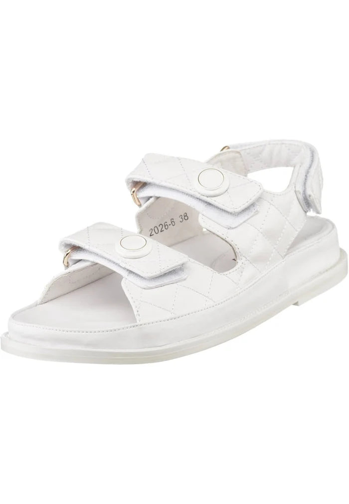 CloudWalk Quilted Sandals - White