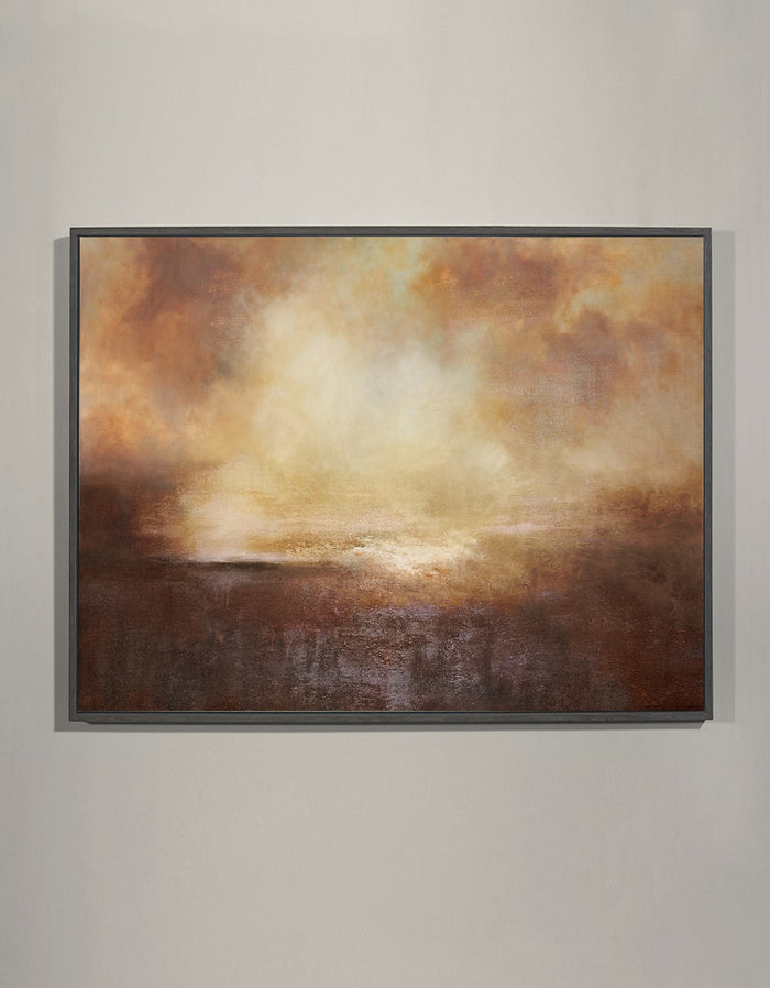 Abstract Coastal Wall Art Seaside Painting Abstract Seascapes Brown Modern Coastal Artwork