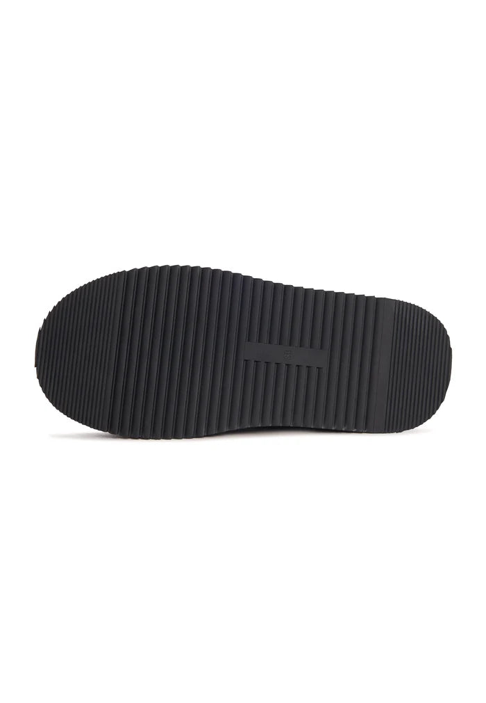 Cocoa Buckle Shearling Loafer - Black