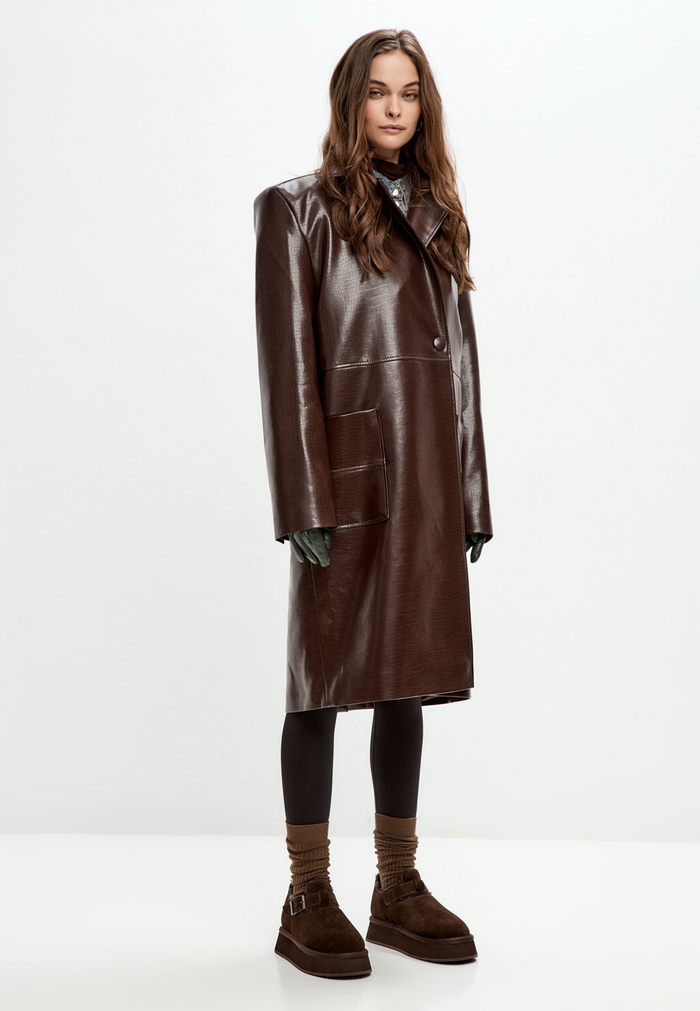 Cocoa Buckle Shearling Loafer - Brown