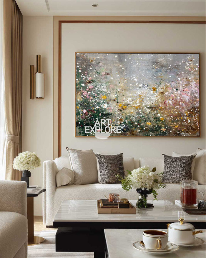 Large Textured Colorful Abstract Art Handmade Canvas Wall Decor | ArtExplore