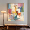 Colorful Square Canvas Art Perfect For Living Room And Office Wall Decor