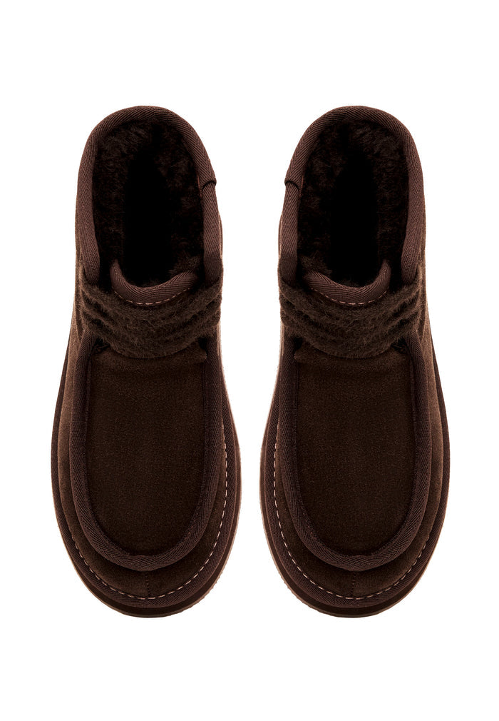 Cozy Trek Ankle Boots - Dark Brown