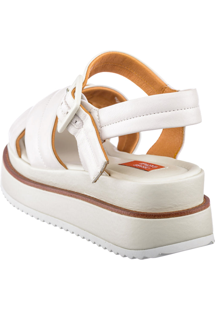 Cross-Strap Leather Platform Sandals – Off-White