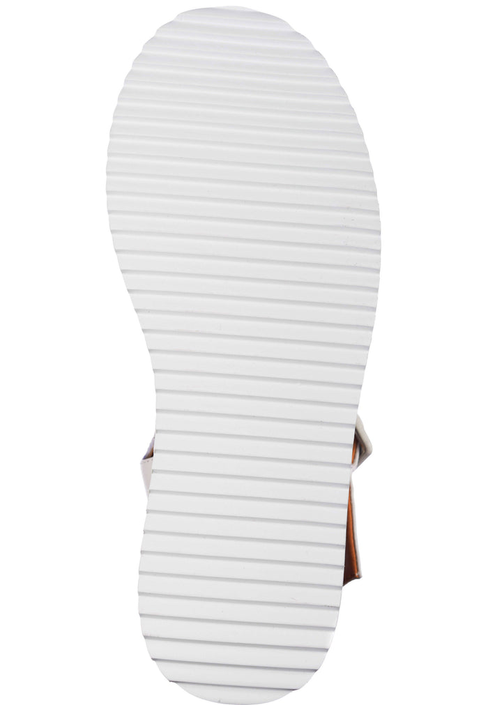 Cross-Strap Leather Platform Sandals – Off-White