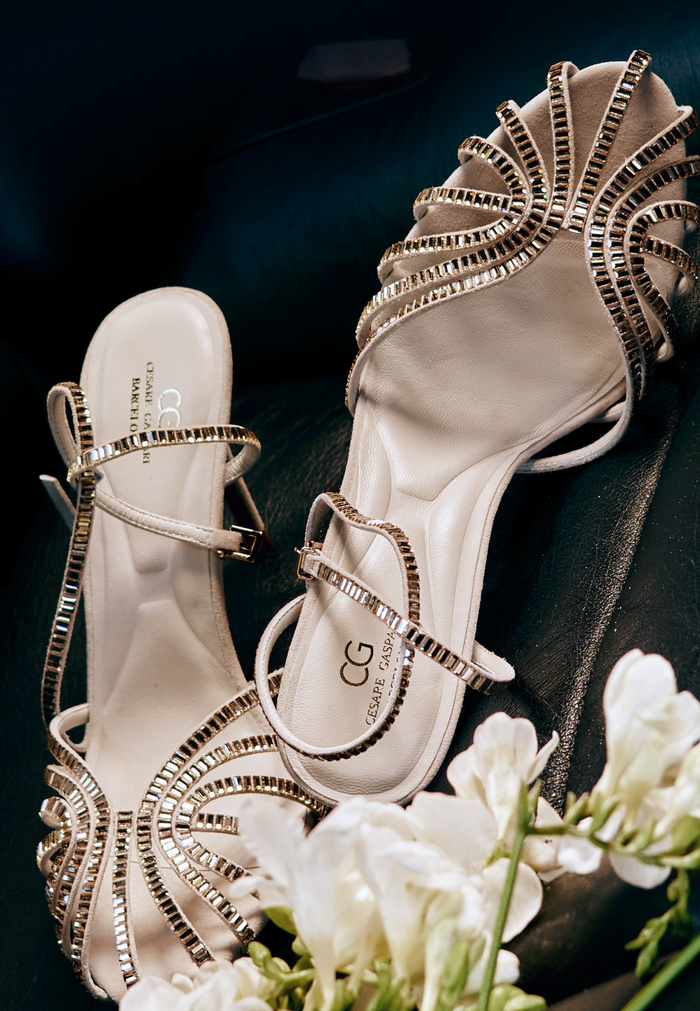 Crystal Grace Stiletto Pumps – Silver