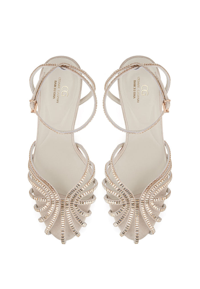Crystal Grace Stiletto Pumps – Silver