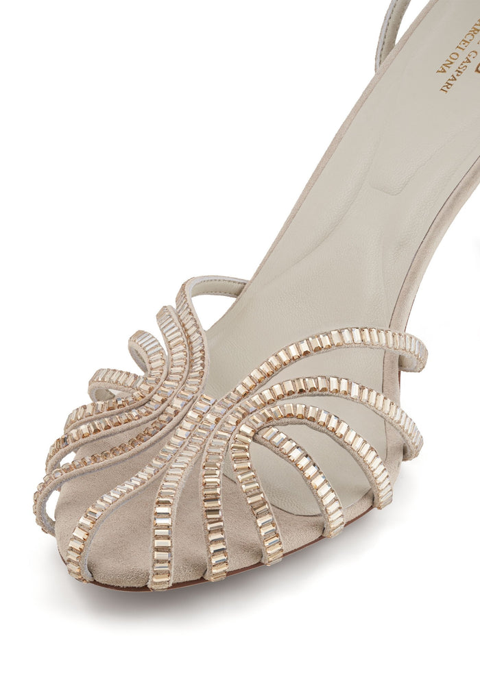 Crystal Grace Stiletto Pumps – Silver