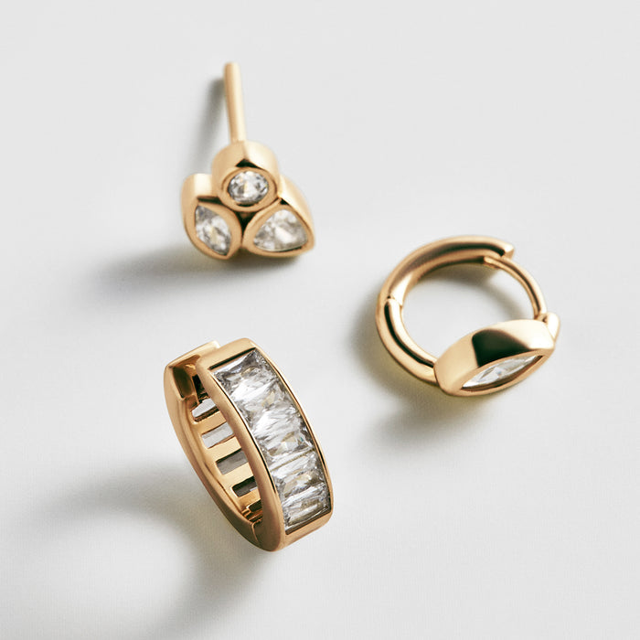 Daria 14K Gold Stud Earring Set