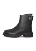 Decor Buckle Ankle Boots - Black