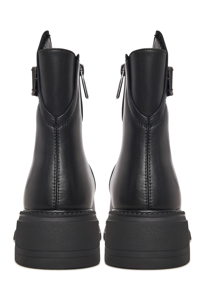 Decor Buckle Ankle Boots - Black