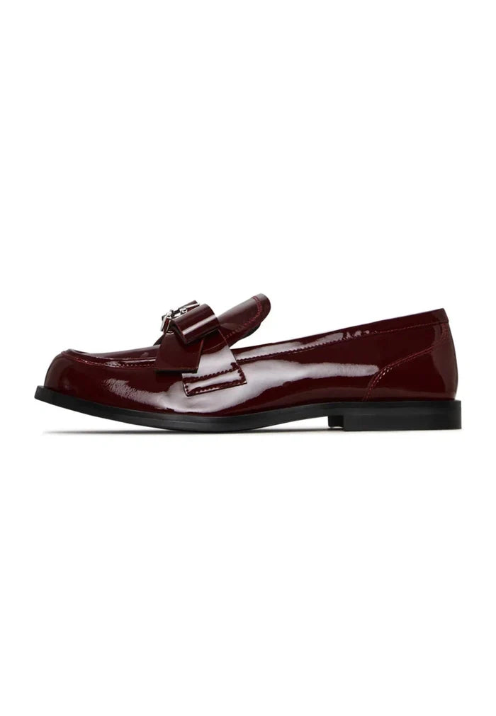 Elegant Loafers with Red Bow Dorothy - Patent Red