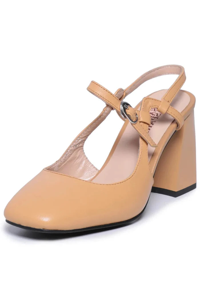 Elegant T-Bar Block Heels