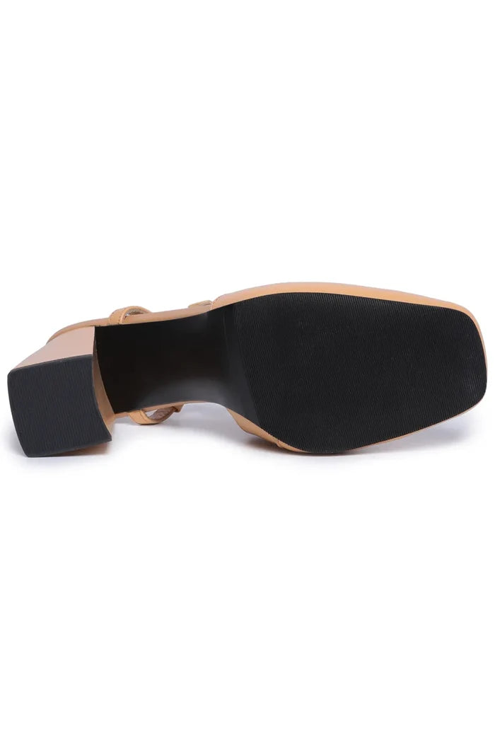 Elegant T-Bar Block Heels