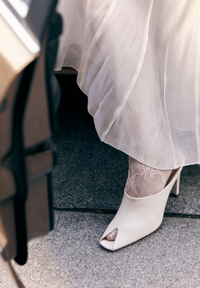 Elysian Peep-Toe Mules