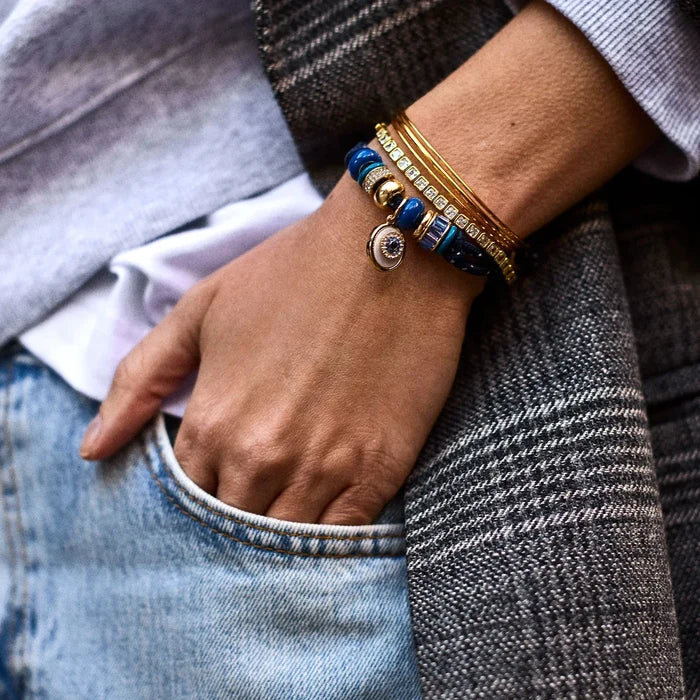 Eye Candy Evil Eye Paracord Bracelet - Navy