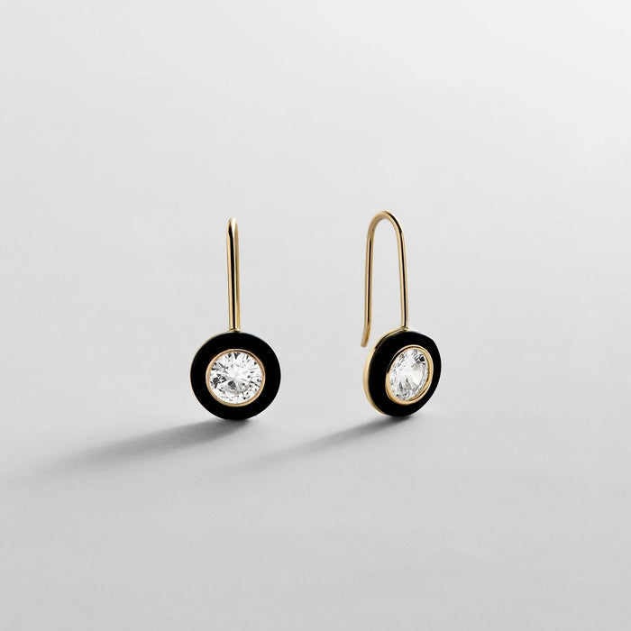 Fallon 14K Gold Semi-Precious Earrings - Onyx