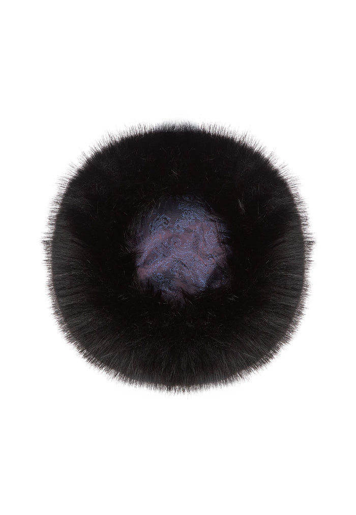 Faux Fur Winter Hat – Black