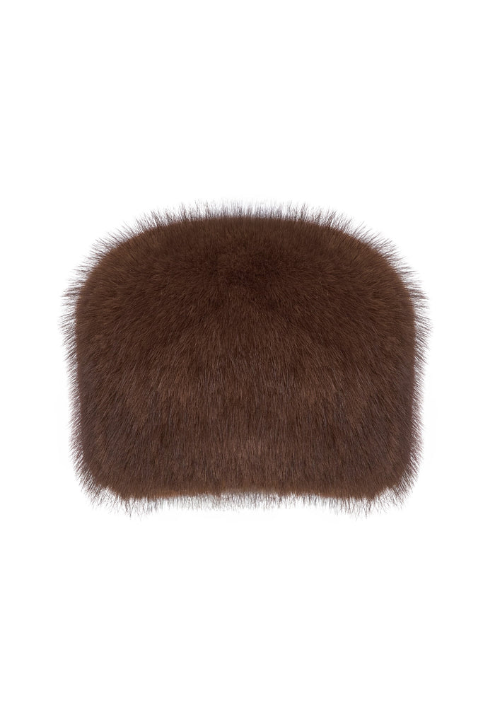 Faux Fur Winter Hat – Brown