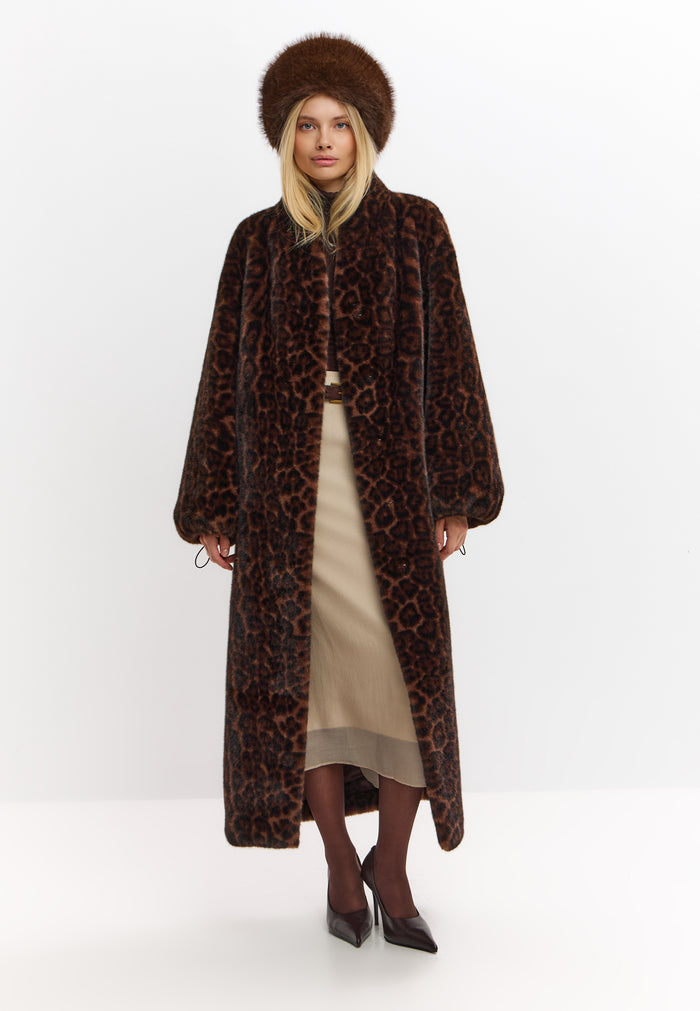 Faux Fur Winter Hat – Brown