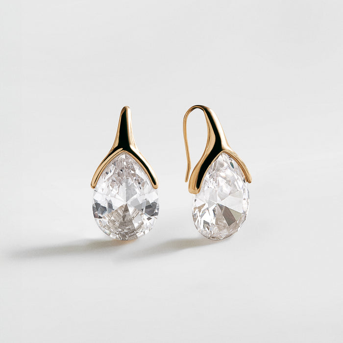 Fernanda Crystal Drop Earrings - Large