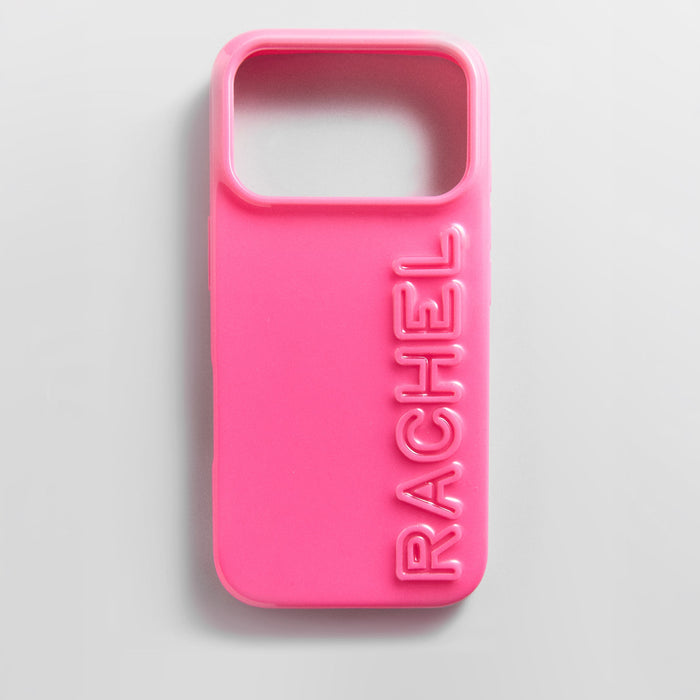 Fine Line Custom iPhone Case - Fuchsia/Fuchsia