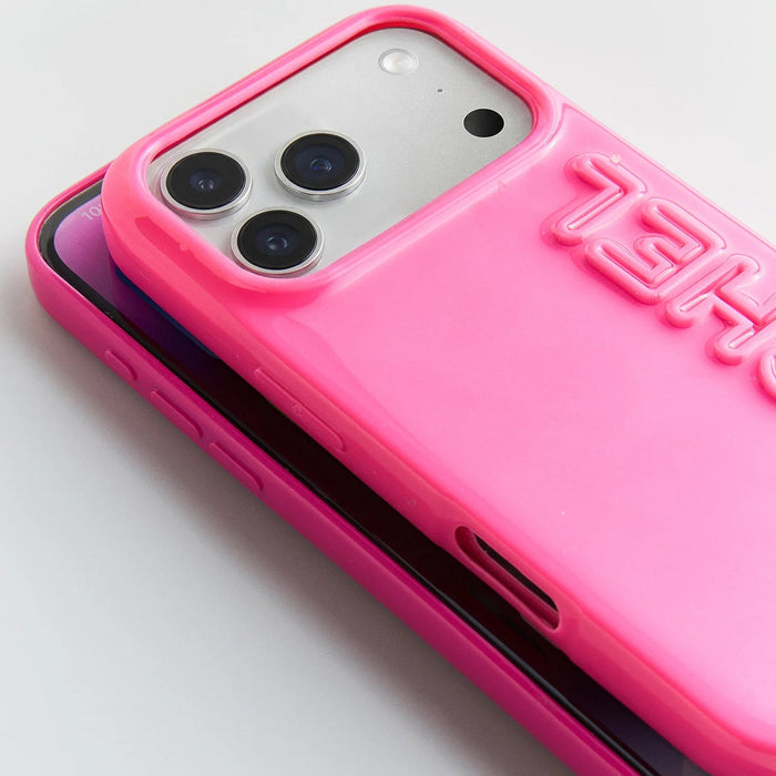 Fine Line Custom iPhone Case - Fuchsia/Fuchsia