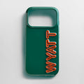 Fine Line Custom iPhone Case - Green/Orange