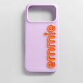 Fine Line Custom iPhone Case - Lavender/Orange