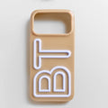 Fine Line Custom iPhone Case - Light Brown/Periwinkle