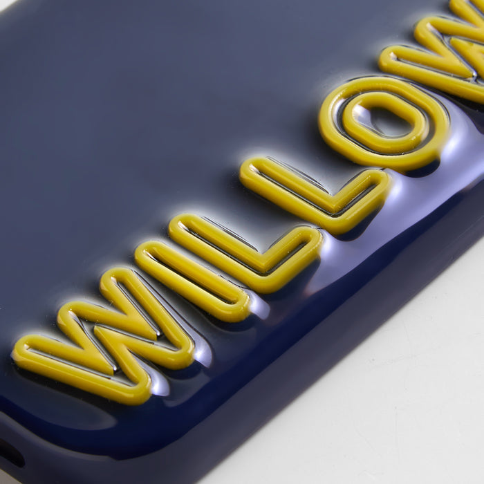 Fine Line Custom iPhone Case - Navy/Yellow