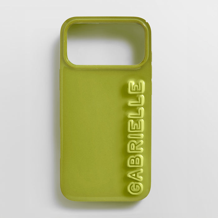 Fine Line Custom iPhone Case - Olive Green/Olive Green