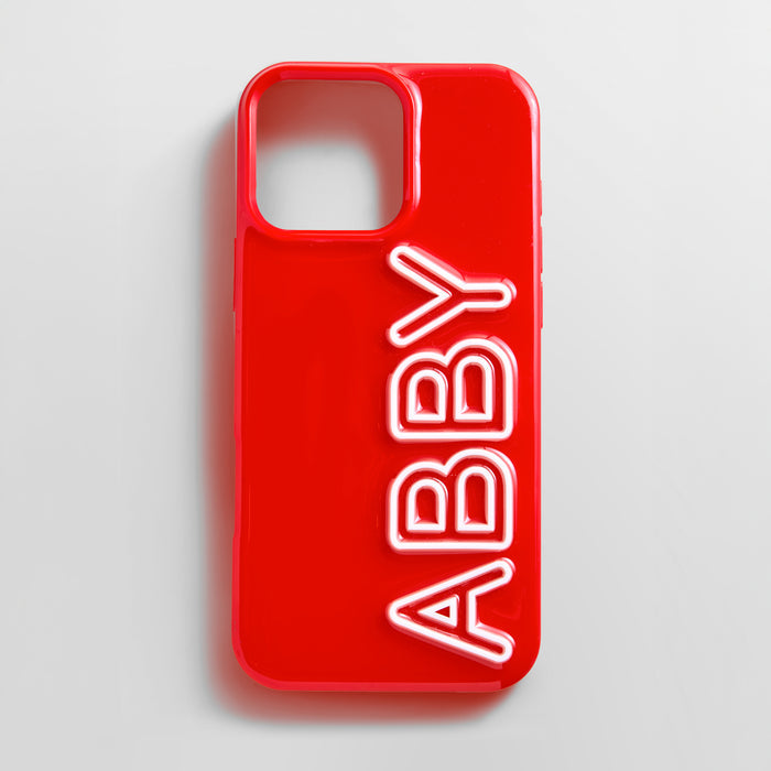 Fine Line Custom iPhone Case - Red/White