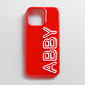 Fine Line Custom iPhone Case - Red/White