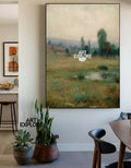 Minimalist Nature Landscape Oil Painting for Large Space Decor | ArtExplore