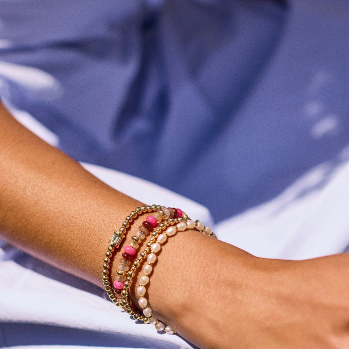 Ginnie Pearl Bracelet - Single Gold