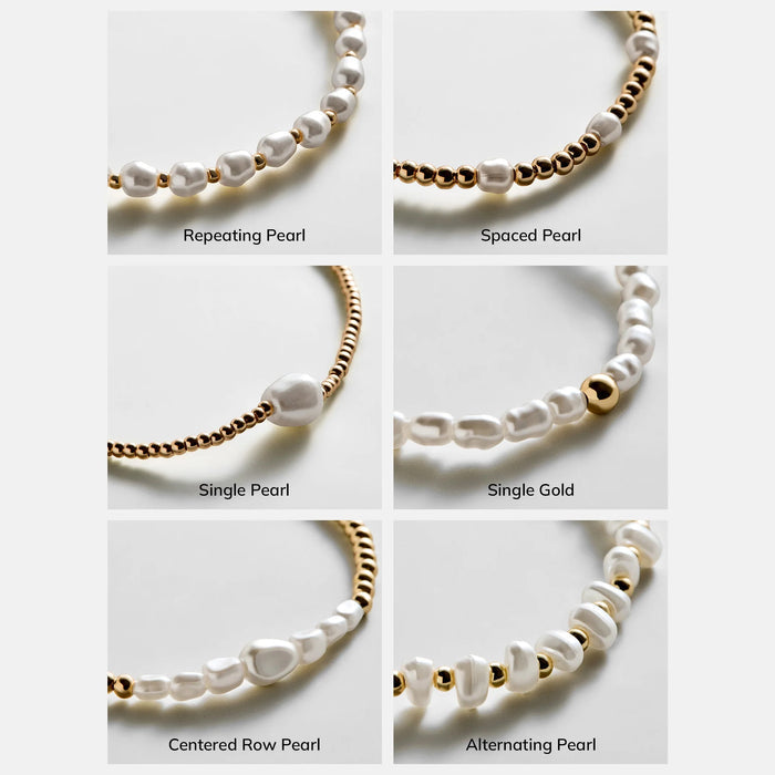 Ginnie Pearl Bracelet - Single Gold