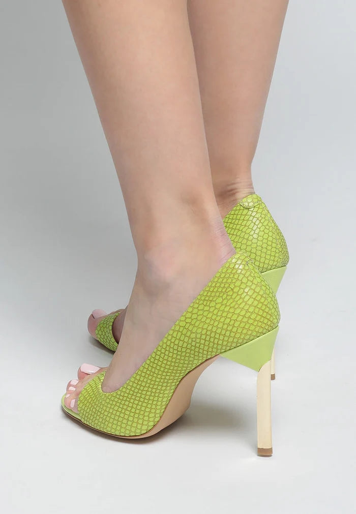 Glamour Heel Stilettos - Neon Green