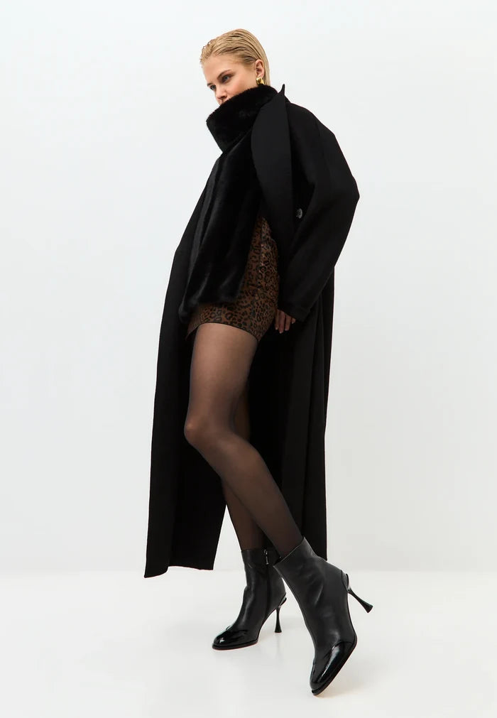 Gloss Cap Toe Stiletto Ankle Boots