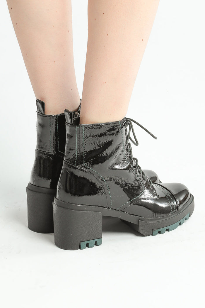 Gloss Combat Lace-Ups
