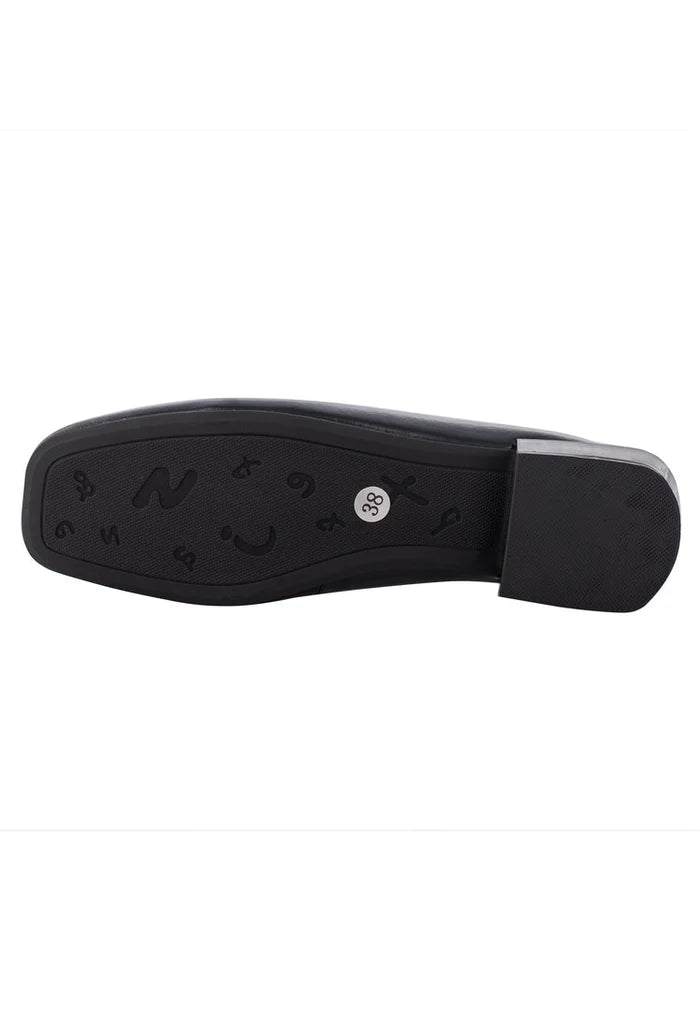 Glossy Charm Mules - Black