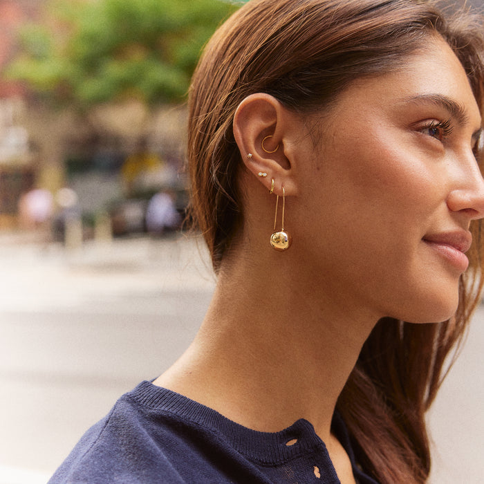 Gold Pisa Drop Earrings