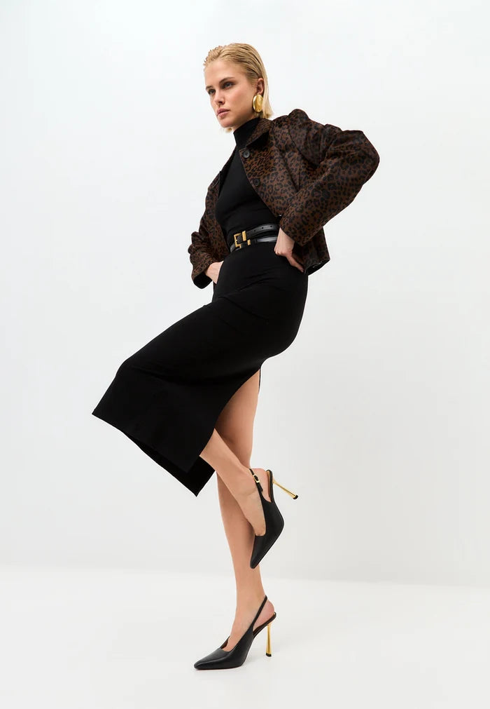 A pair of glamorous women's heels in the golden hour, showcasing luxury footwear with trendy pumps - exclusive shoes for fashion-forward individuals.