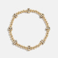 Gold/Pavé Repeating Initial Pisa Bracelet - B